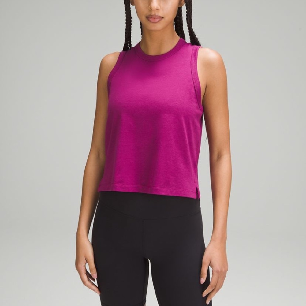 Lululemon classic fit cotton blend tank size 8